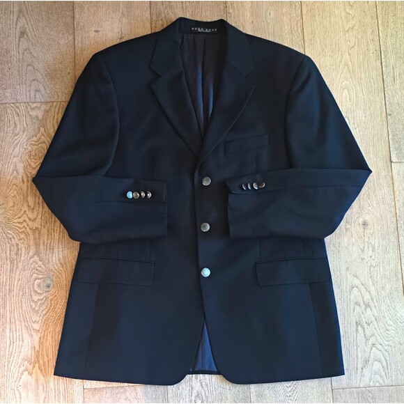 Hugo Boss Other - Hugo Boss Da Vinci Men's Blazer Jacket Black 100% Virgin Wool Size 40 Long
